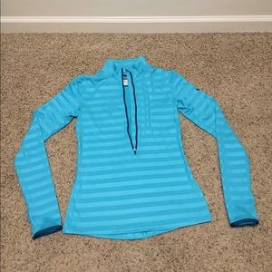 NIKE PRO long-sleeve top dri-fit blue/green small